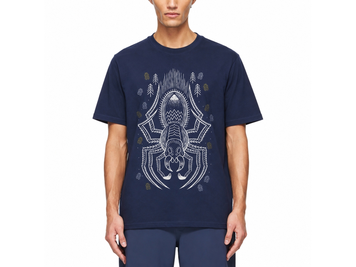 Rockinstone Harry Potter Aragog Minimalist Outline Navy T-shirt Size:xxxl