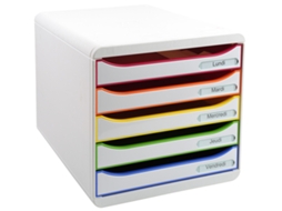 Caixa de Gaveta EXACOMPTA Big-Box Plus 5 Gavetas Arlequim