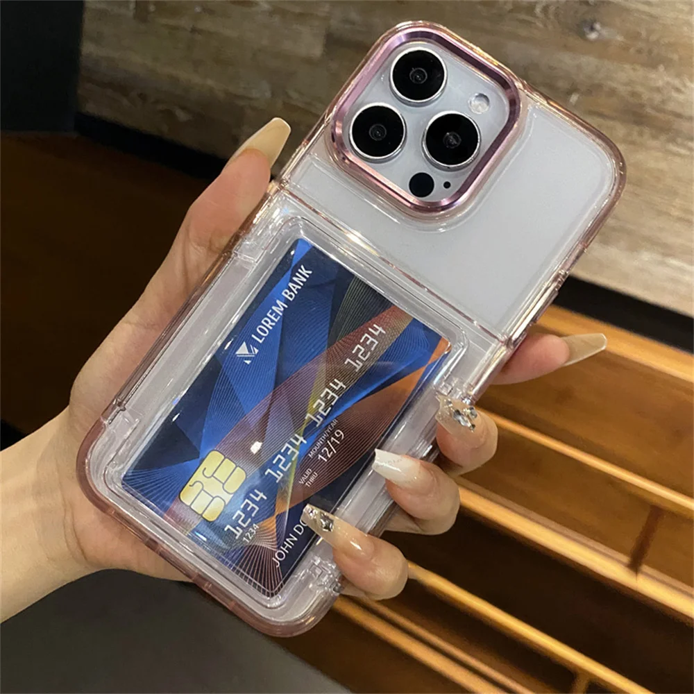 (iphone 17 Rosa) Capa Transparente Para Celular, Proteção Contra Impactos, Estrutura Rígida Em Acrílico.