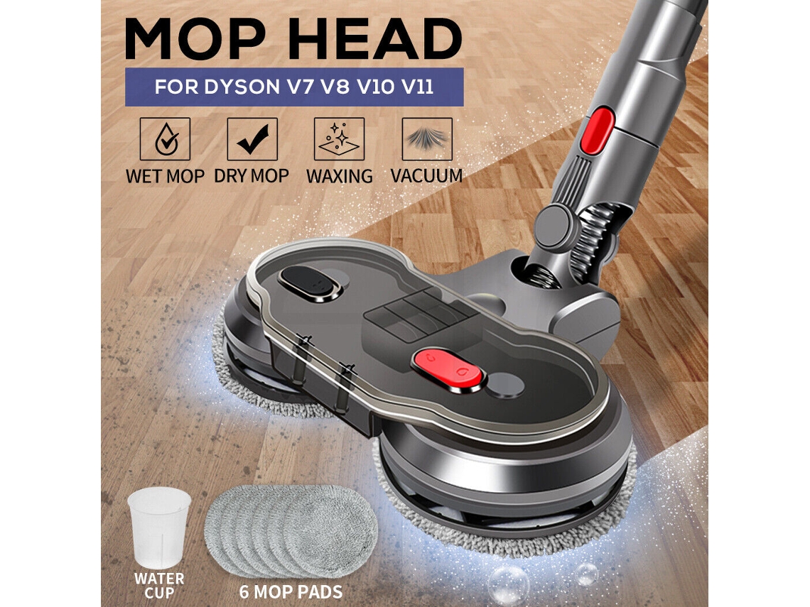 Cabeça de limpeza elétrica motorizada para aspiradores de pó Dyson V7 V8 V10 V11 V15 com 6 almofadas Zeuxo