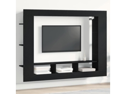 Vidaxl Gabinete Para Tv Carvalho Preto 152 X 22 X 113 Cm