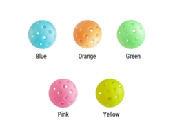 5 Bolas De Pickleball Luminosas 74mm Para Interior E Exterior Com Saco De Armazenamento