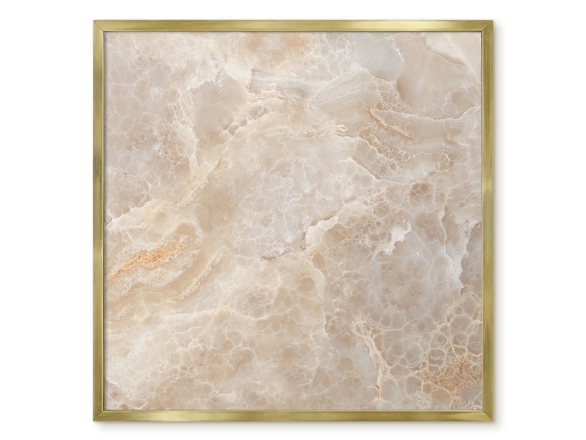 Quadro de vidro magnético com estampa de mármore preto para hall de entrada (50x50 cm)