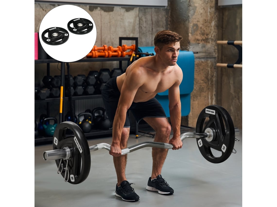 Sportnow 10 Kg Discos De Pesas De Goma (2 Piezas De 5kg) Ideales