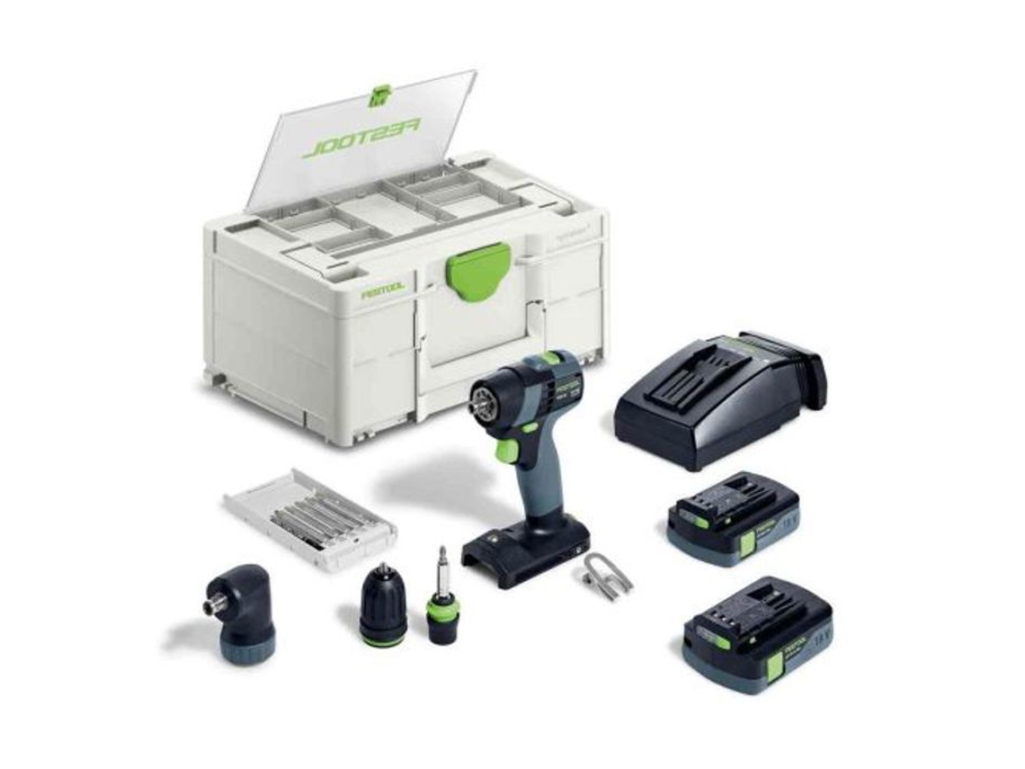Chave de Fenda 18V Txs 18 C 3.0-Set 2 Baterias 3Ah Carregador Caixa Systainer Sys3 576896 FESTOOL