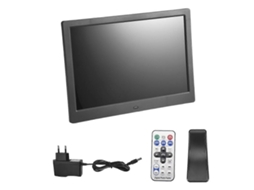 Porta-retratos digital Slowmoose de 12 polegadas com controle remoto sem fio, compatível com cartão SD/USB
