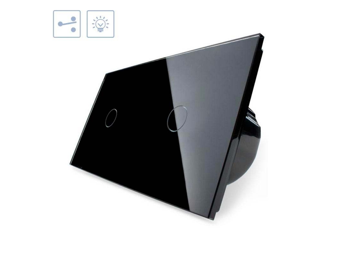 Comutador Táctil 2 Botões Frontal LEDBOX