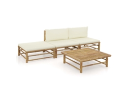 Garden Lounge Set, Garden Lounge Sets Vidaxl Branco Bambu (n/a)