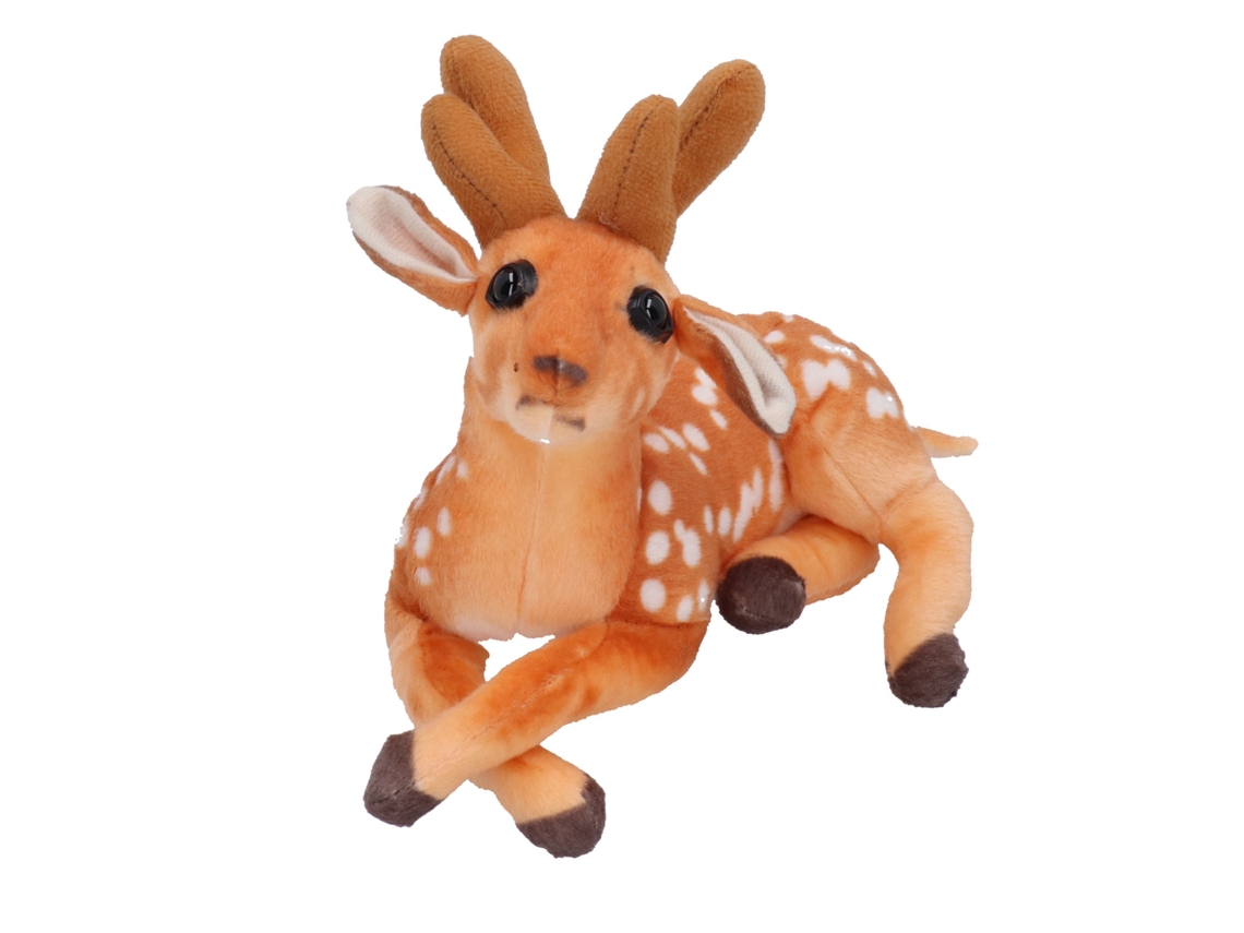 Primerox brinquedo de Pelúcia Veado Sika Simulado 30cm Decor Jardim Casa Presente Natal