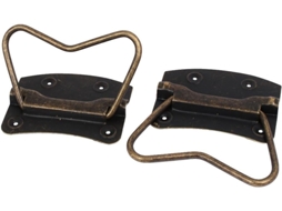 Puxador de Madeira Estilo Retrô Bronze 104x101x9mm 2 Peças CHABERLU