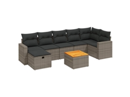 Garden Sofa Set, Garden Sofa Sets Vidaxl Cinzeto Rattan / Vime (n/a)