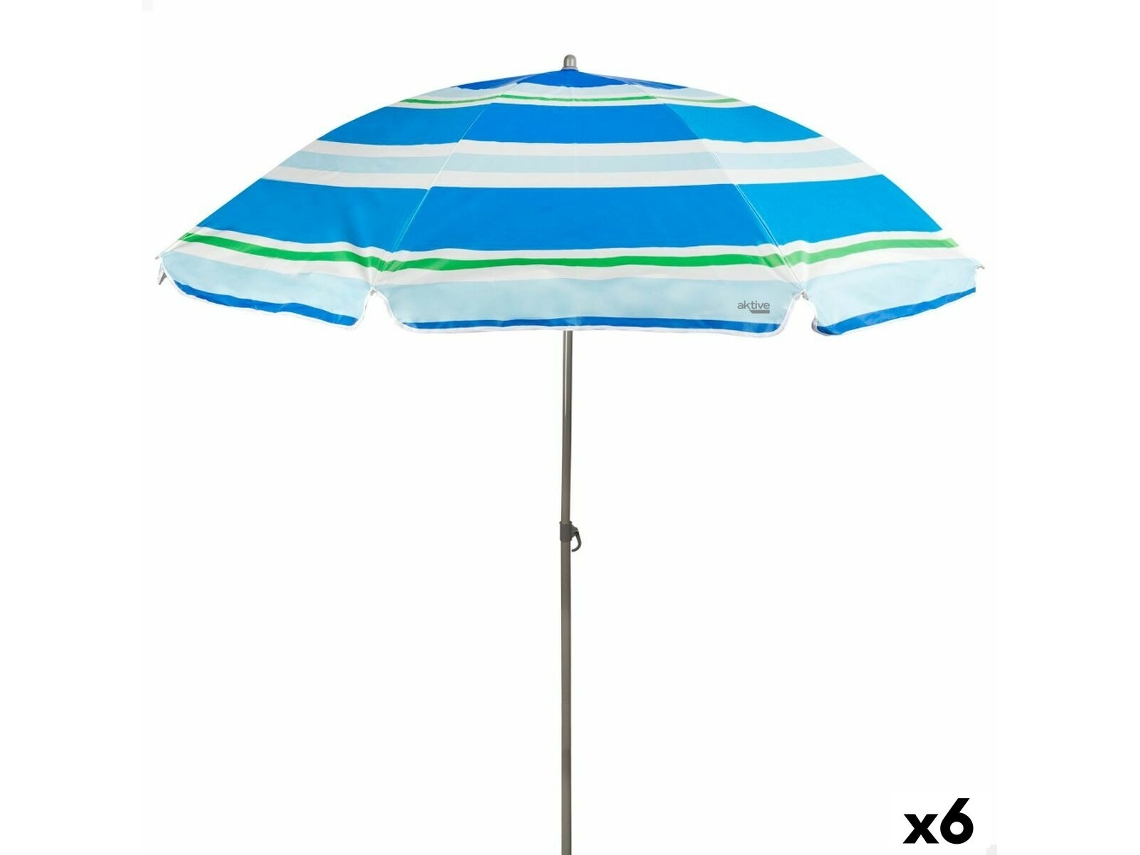 Parasol AKTIVE Uv50 Ø 200 Cm Poliéster 200 X 196 X 200 Cm 6 Un