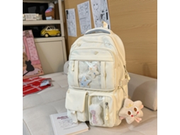 Mochila Impermeável De Grande Capacidade, Pendente De Veludo, Adequado Para Estudantes, Escolas E Escolas Brancas De Meninas Viajantes
