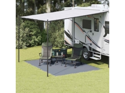 Vidaxl Tapete Para Barraca Azul E Cinza 350 X 250 Cm Polietileno