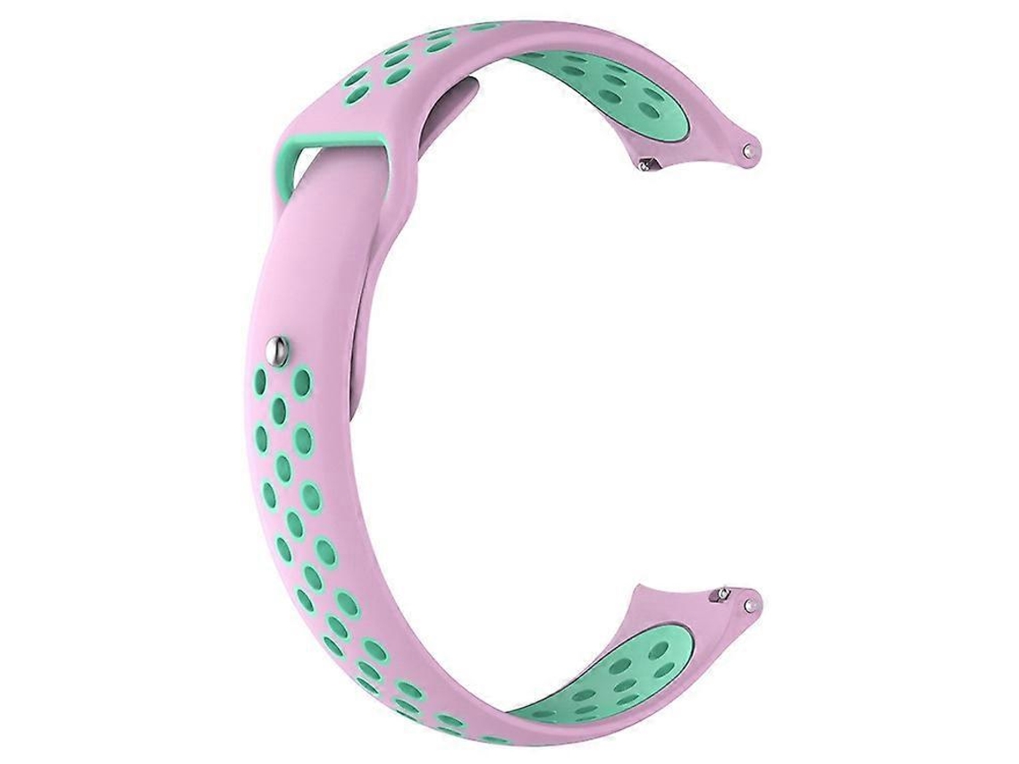 Pulseira De Silicone Com Fivela Reversa Para Xiaomi Haylou Solar / Ls05 (rosa + Verde-azulado)
