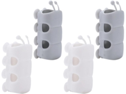 Kichvoe Conjunto De 4-suportes Silicone Para Chuveiro Mão Com Ventosas Removíveis