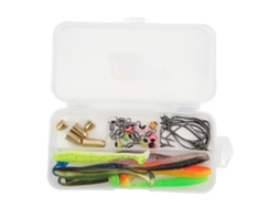 Kit de 45 Anzóis de Pesca com Acessórios e Caixa