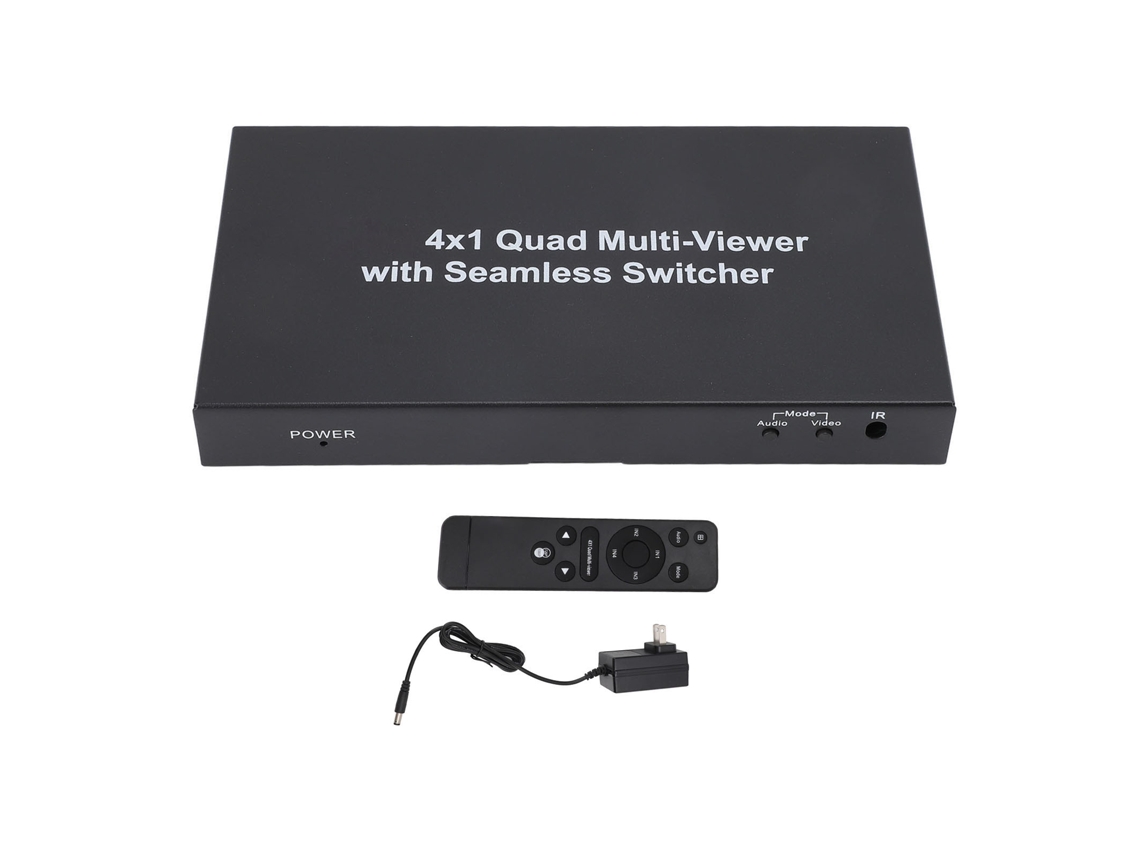 Mali switch Multivisor 4x1 Quad Multi Viewer Seamless 1080p 60hz 5 Modos de Exibição para Câmeras de Segurança Console de Jogos Plug Us