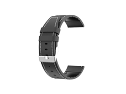 Bracelete Couro e Silicone Premium GIFT4ME Compativel com Oneplus Watch 2 Esim Preto
