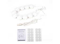 Luzes De Espelho De Maquiagem Led Com Lâmpada Regulável E Tom Quente/frio Usb