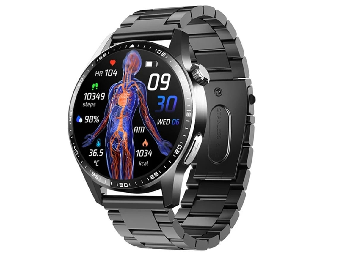 Smartwatch Com Monitoramento De Estresse Ecg Açúcar No Sangue Rastreamento de Ácido Úrico Chamadas Bluetooth Recurso Sos E Modos Esport Yizhood