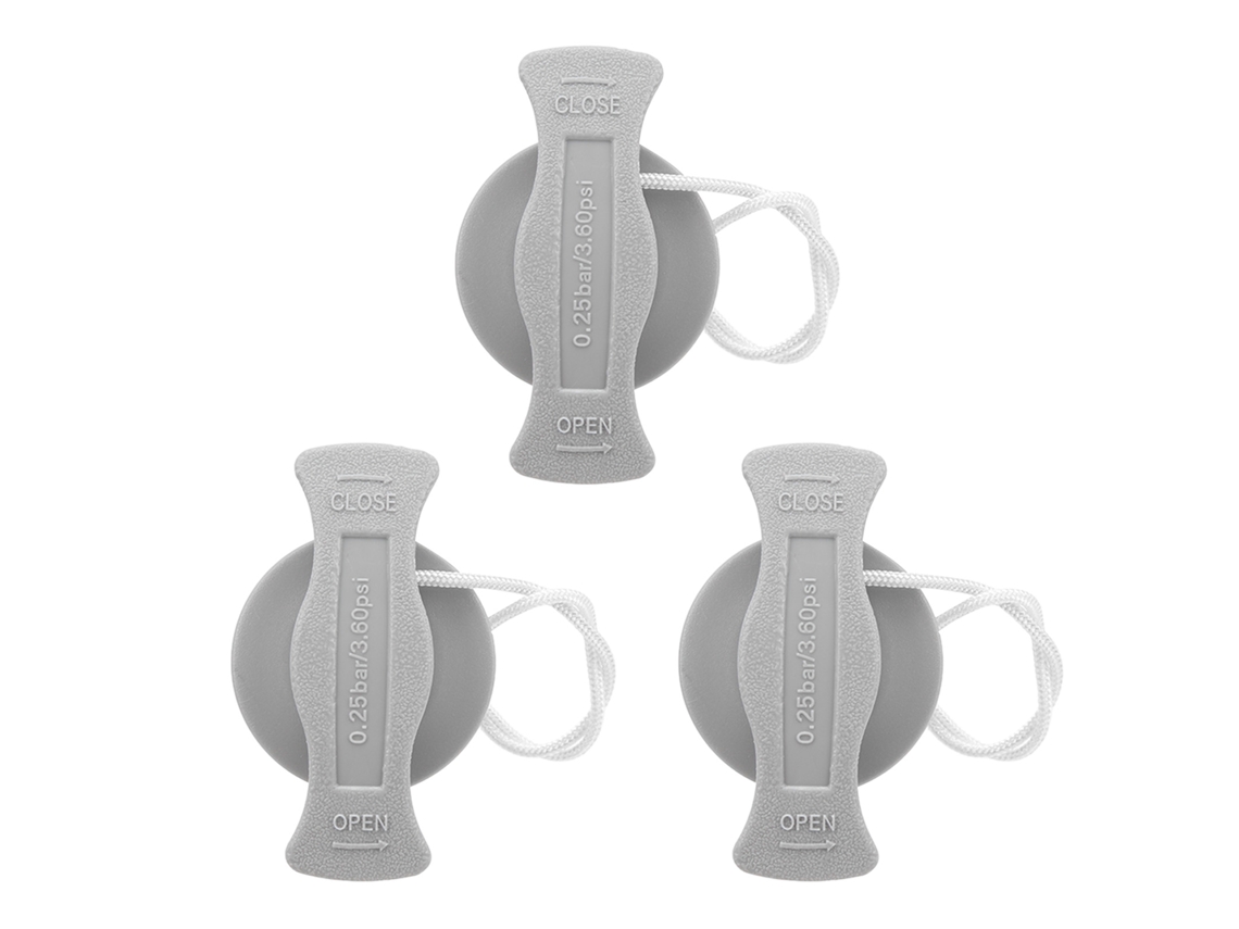 3pcs Válvula De Ar Inflável Para Barco Kayak Bote Dinghy Plug Leakproof Pvc 8 Dentes Substituição