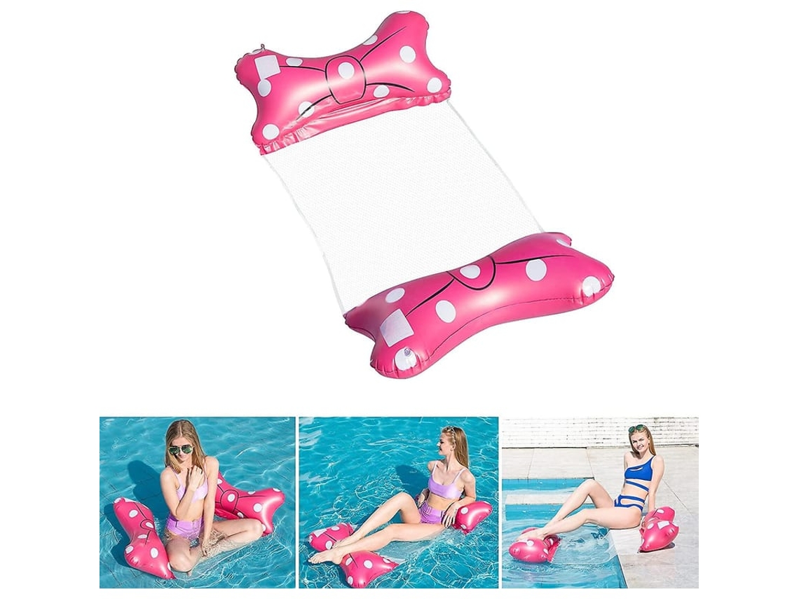 Hammock Flutuante Inflável Multiuso 4 Em 1 (sela, Chaise Longue, Dhinghy, Hammock) (arco Rosa)