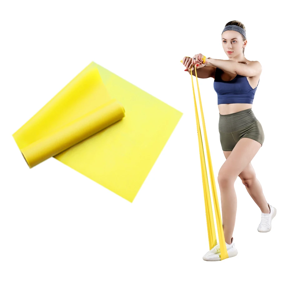 Faixa Elástica Longa de Resistência para Yoga e Pilates, Ideal para Treinamento Físico e Fisioterapia da Parte Inferior do Corpo, Fortalecimento - Aquaforge
