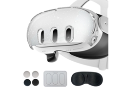 Conjunto De 3 Capas Protetoras De Silicone Para Meta Quest 3 Antiderrapante E Antiqueda Digitallab (branco)