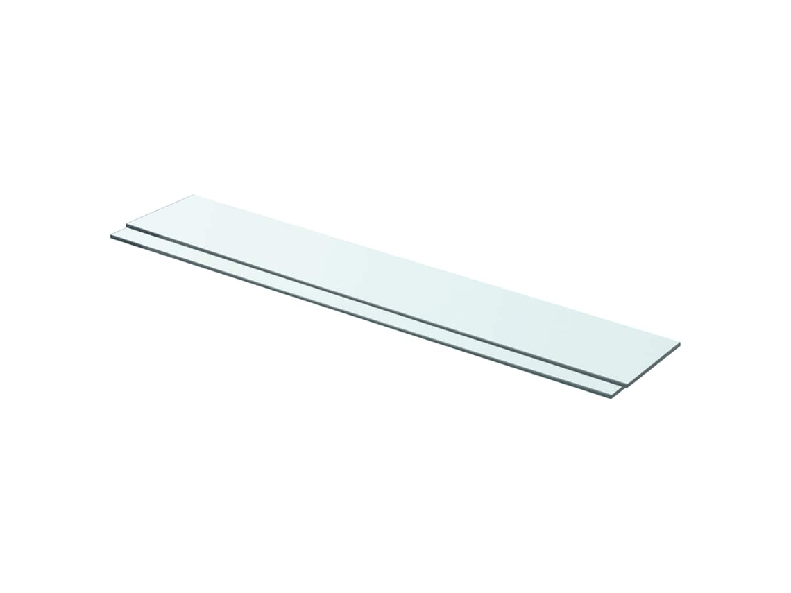 Vidaxl Prateleiras 2 Pcs 80x12 Cm Vidro Transparente