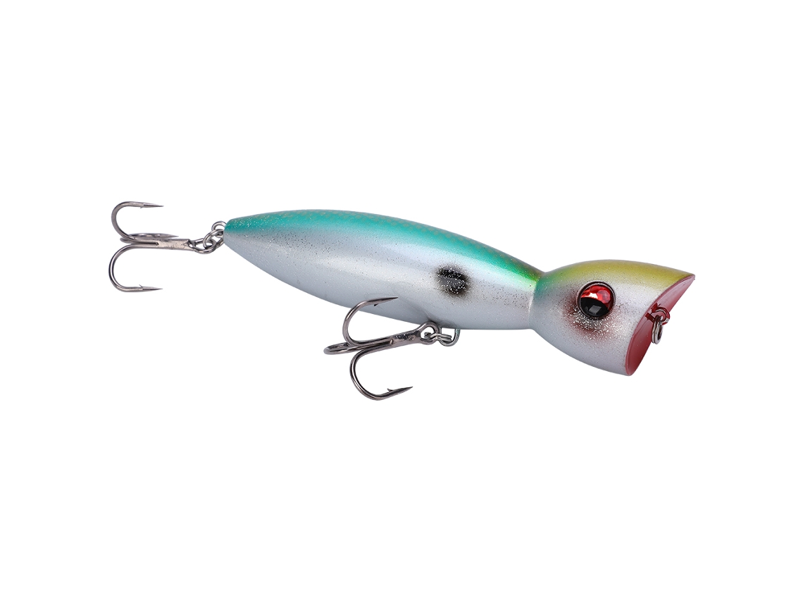 Fishing Lure (simulation Bait Popper Design) Sea Fishing Large Popper Lure Cyan