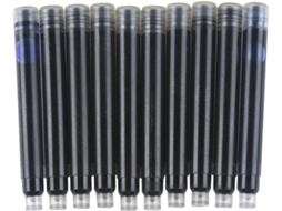 Conjunto De 10 Refis Tinta Para Caneta Tinteiro Com Minas Plástico