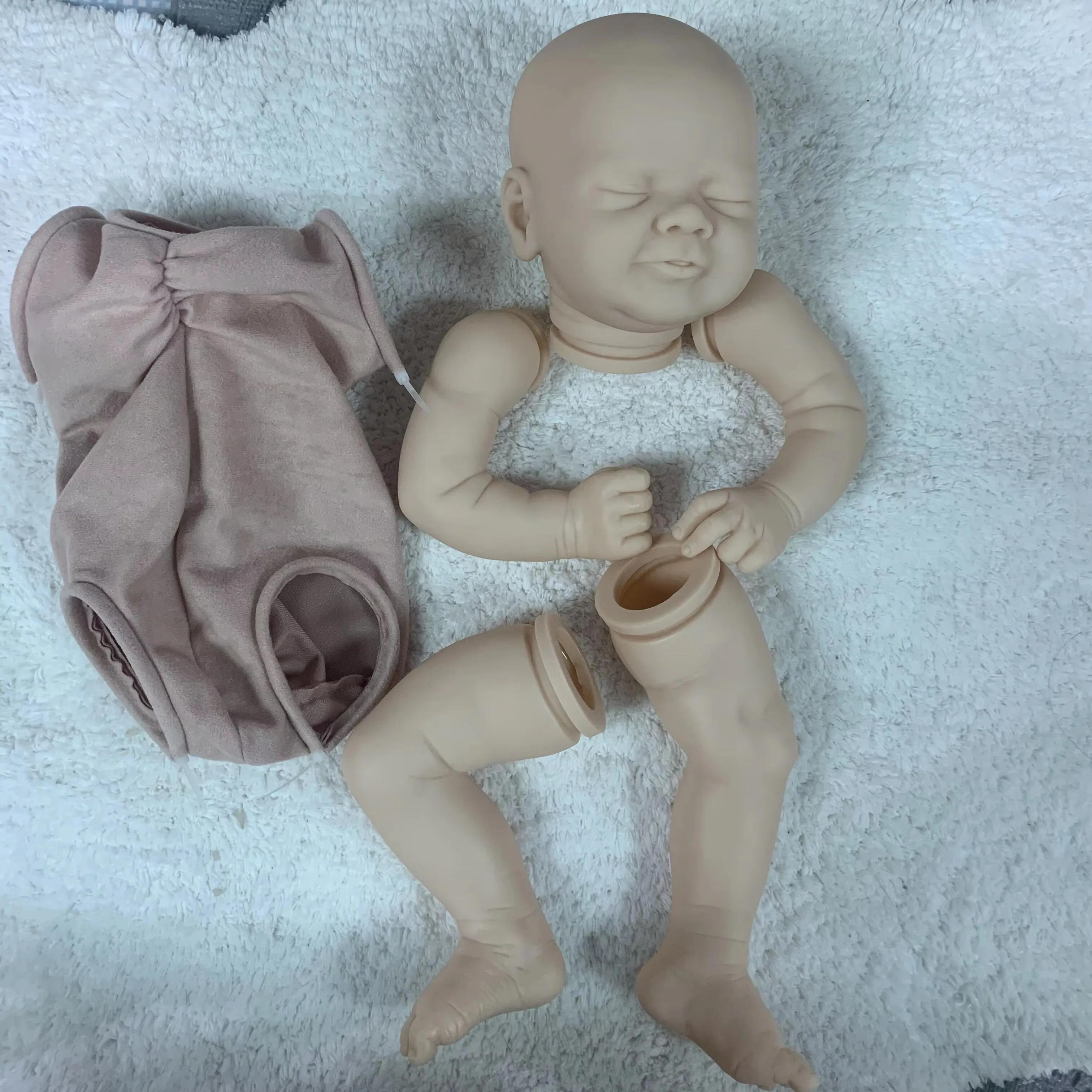 (branca) Kit Para Boneca De 45 Cm (18 Polegadas), Inclui Peças Inacabadas Com Um Toque Realista E Macio Que Lembra Um Bebê Dormindo.