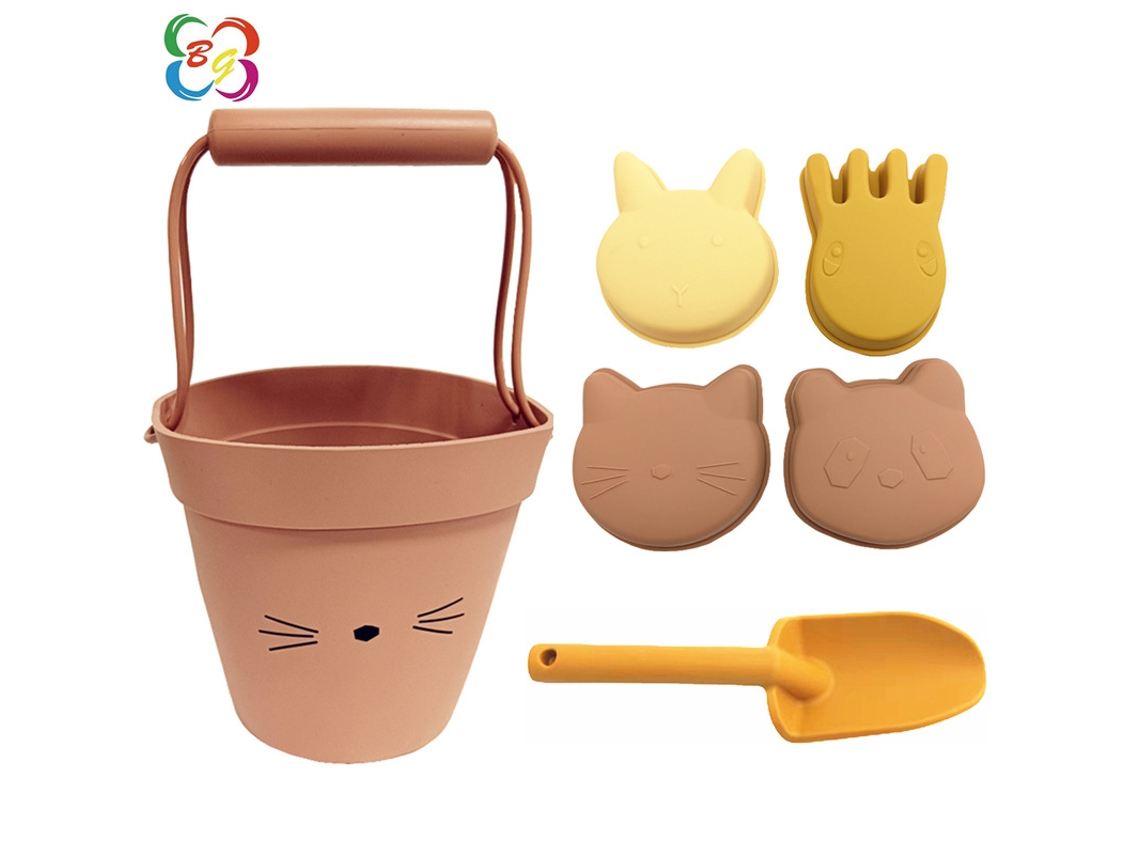 Yuysan Conjunto De Brinquedos De Praia Em Silicone, 6 Peças Gato