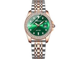 Lurelia Relógio Digital Desportivo Unissexo, Retroiluminação Led, Cristais/strass, Aço Inoxidável, 3atm, Vermelho, Modelo Lx03002