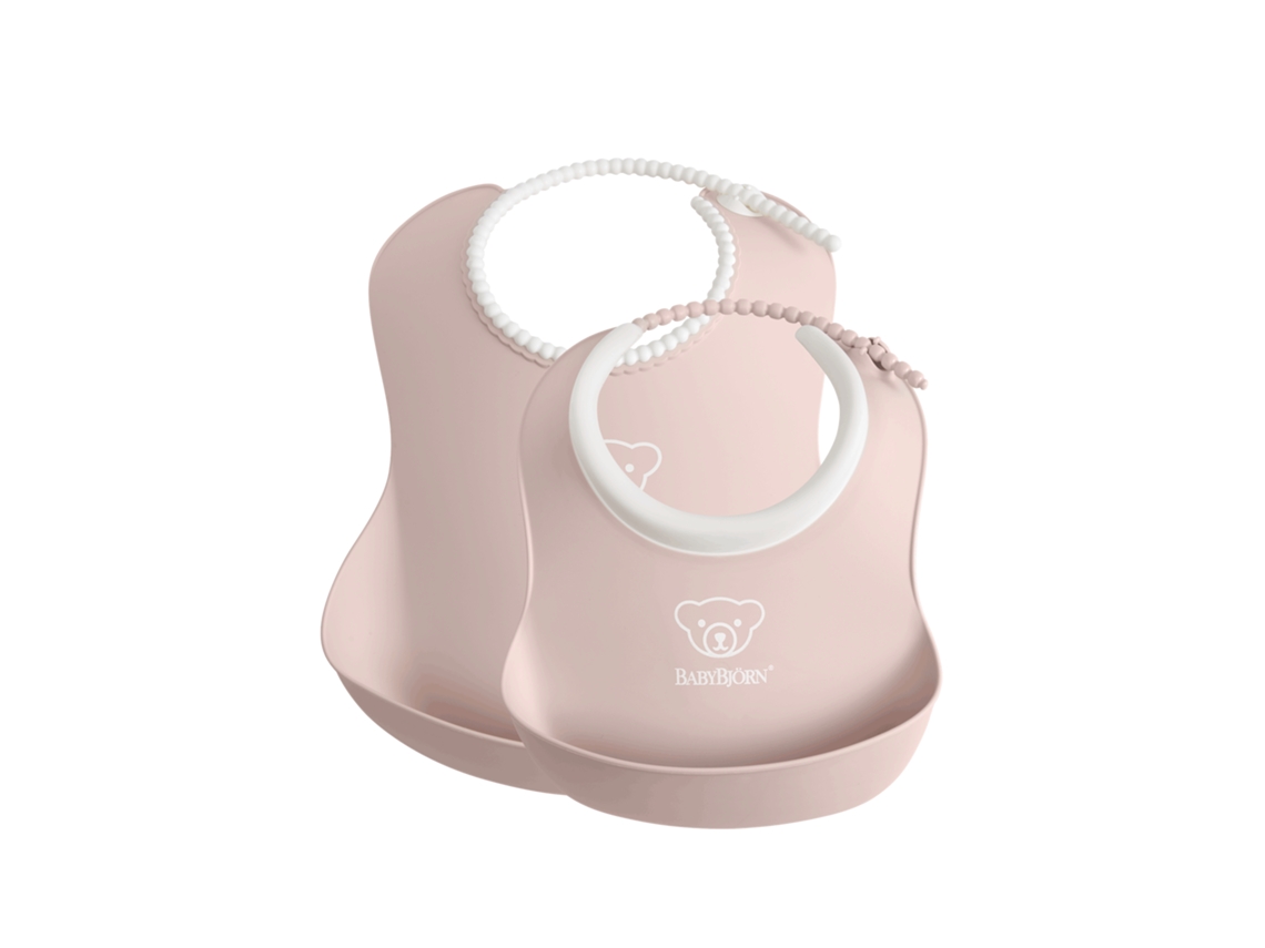 Conjunto Babador BABYBJÖRN Grande e Pequeno Rosa Pastel