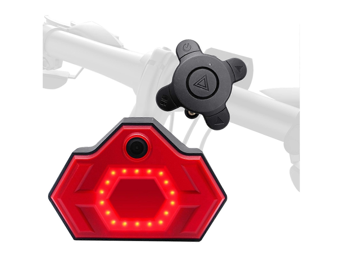 Lanterna Traseira 2 Em 1 Para Bicicleta Com Indicadores De Direção E Câmera Veicular Com Gravação Em Loop 1080p, Espelho Retroviso Aquaforge