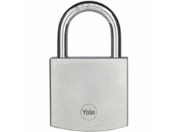 Cadeado com chave YALE Retangular Prateado
