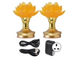 Lâmpada Budista Laxiscreed Com 2 Leds, Cores Ajustáveis E Design Floral Para Casa, Compatível Com Tomada Uk
