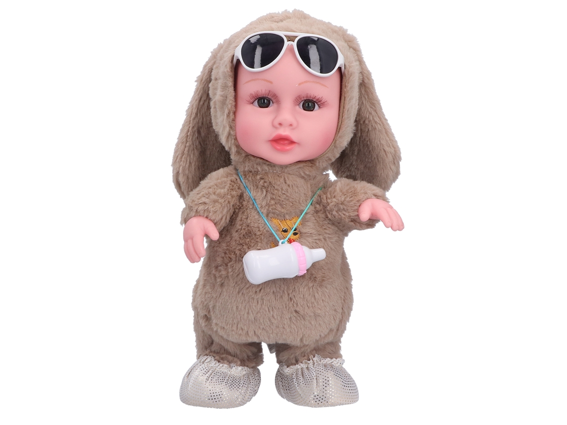 Mali boneca Musical Bebê Pelúcia Cantando Dançando Andando Repetindo com Acessórios