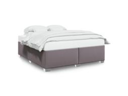 Bed Frame, Bed Frames Vidaxl Cinzeto Couro Artificial (200 X 200 Cm)