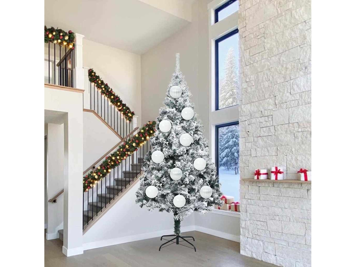 Vidaxl Conjunto De Bolas De Natal Xxl 3 Unid. Branco Ø 25 Cm Plástico