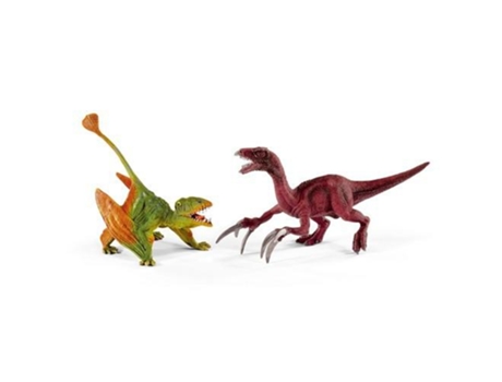 Conjunto de Figuras  Dimorphodon e Therizinosaurus Pequenos