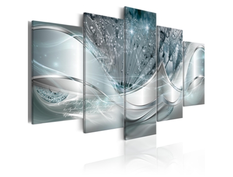 Quadro ARTGEIST Sparkling Dandelions (5 Parts) Blue Wide (200x100)