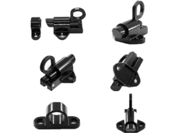 4 Pestillos de Puerta Automática, Pestillo de Cerrojo Con 16 Tornillos, 43mm (negro Y Plata)