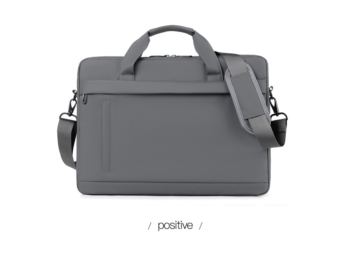 (cinza) Bolsa Para Notebook, Pasta Executiva Impermeável Com Ombro