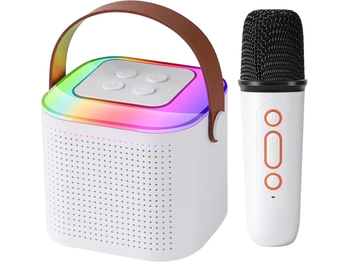 Mini Alto Falante Portátil De Karaokê Bluetooth Com 1 Microfone Sem Fio Para Reuniões Familiares De Meninos E Meninas Festa De Aniversário Lalamoli (Recondicionado Como Novo)