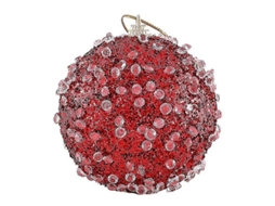2/4pcs Bolas De Natal De 8cm Com Lantejoulas Brilhantes Para Decorar Árvore De Natal E Festas 2023 4 Peças Rojo 1