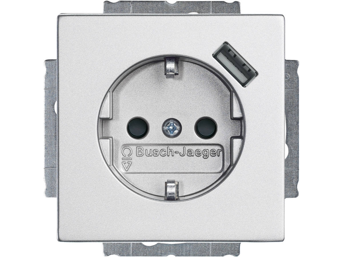 Tomada CEE 7/3 + USB BUSCH-JAEGER 20 EUCBUSB-83