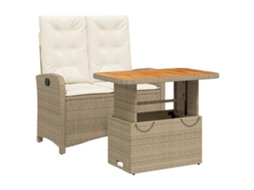Garden Dining Set, Garden Dining Sets Vidaxl Bege Rattan / Vime (90 Cm Table Length)